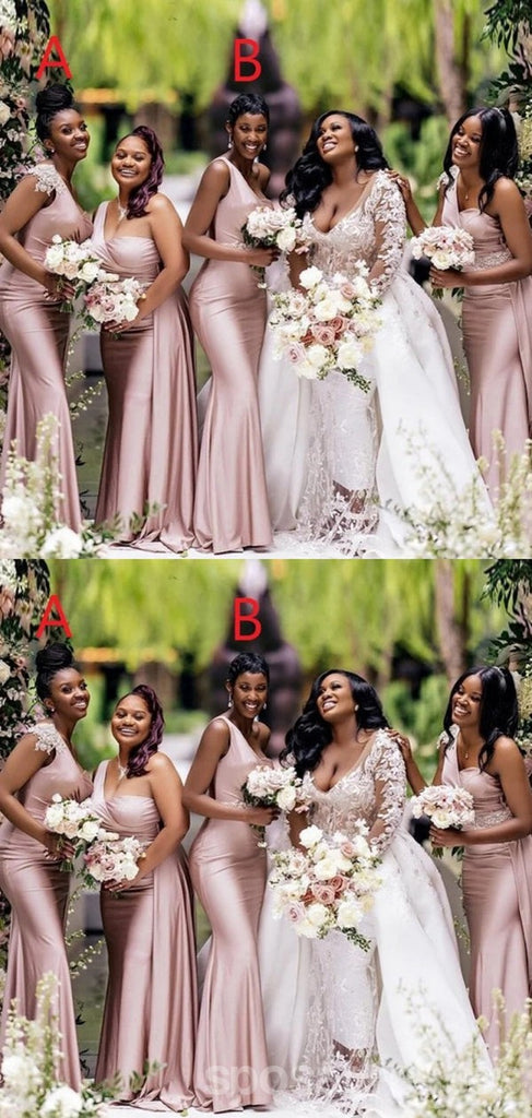 Mismatched Mermaid Maxi Long Bridesmaid Dresses For Wedding Party,WG1834