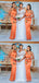 Mismatched Orange Mermaid One Shoulder Maxi Long Bridesmaid Dresses For Wedding Party,WG1866
