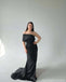 Sexy Black Mermaid One Shoulder Maxi Long Bridesmaid Dresses,Party Dress, WG1905
