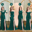 Mismatched Dark Green Mermaid Cheap Bridesmaid Dresses Online, WG1269