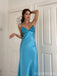 Elegant Blue V-neck Long Party Prom Dresses Ideas,Evening Gowns,13707
