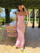 Sexy Pink Mermaid Halter Long Party Prom Dresses Ideas,Evening Gowns,13902