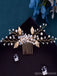 Sparkly Ladies Pearl Crystal Hair Comb Gold Alloy Leaf Hair Accessories for Women, HP180