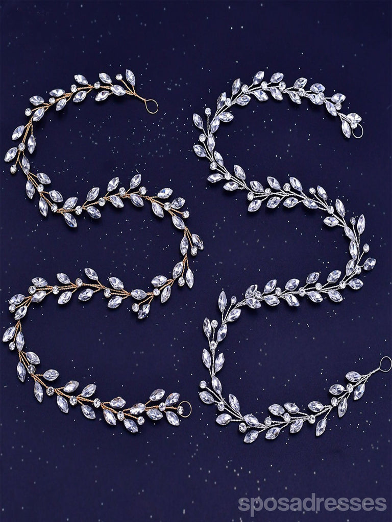 Sparkly Handmade Rhinestone Long Chain Judgment Headwear Extended Hair Band, HP394