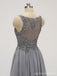 Lace Straps Grey Chiffon Short Cheap Homecoming Dresses Online, CM814