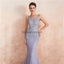 Heavily Beaded Lilac Mermaid Evening Prom Dresses, Evening Party Prom Dresses, 12110