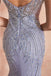 Heavily Beaded Lilac Mermaid Evening Prom Dresses, Evening Party Prom Dresses, 12110