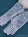 Elegant Sweet Floral Simple Long Bridal Gloves, VM14