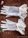 Elegant Versatile Lace Bow Short Bridal Gloves, VM07