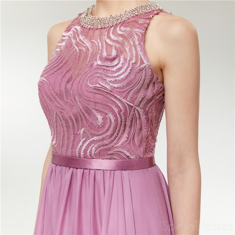 Jewel Purple Beaded Cheap Long Evening Prom Dresses, Evening Party Prom Dresses, 12001