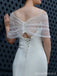 Elegant White Off the Shoulder Tulle Shawl For Woman, VG73