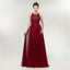 Jewel Red Beaded Cheap Long Evening Prom Dresses, Evening Party Prom Dresses, 12002