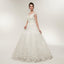 Scoop Cap Sleeves Lace A-line Cheap Wedding Dresses Online, Unique Bridal Dresses, WD570