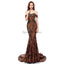Off Shoulder Sparkly Gold Sequin Mermaid Evening Prom Dresses, Evening Party Prom Dresses, 12105