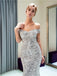 Off Shoulder Sparkly Heavily Beaded Mermaid Evening Prom Dresses, Evening Party Prom Dresses, 12034