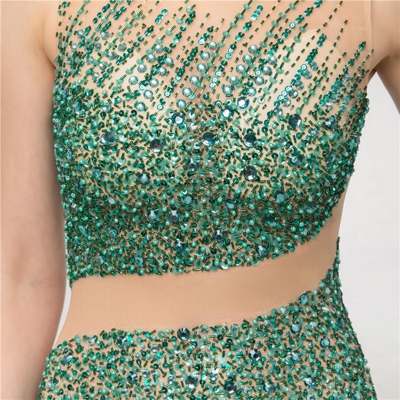 High Neck Heavily Beaded Mermaid Long Evening Prom Dresses, Evening Party Prom Dresses, 12007