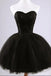 Formal lace little black dress, short homecoming prom dresses, CM0024