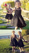 Round Neck Illusion Black Lace Cute V-back Flower Girl Dresses, Little Girl Birthday Dress, FG013