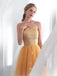 Strapless Orange Tulle ButterFly Evening Prom Dresses, Evening Party Prom Dresses, 12024