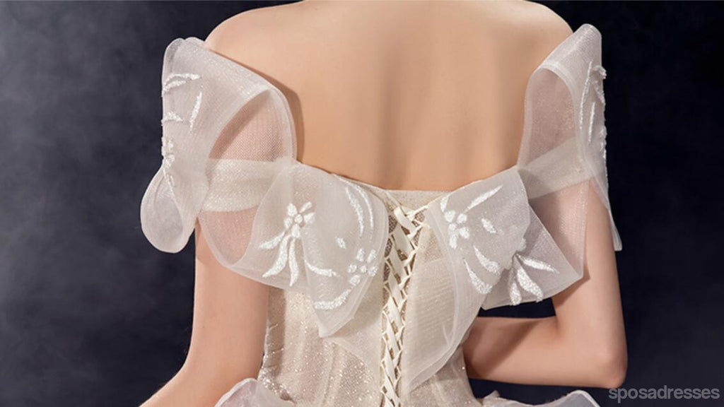 Off Shoulder Bling A-line Luxurious Wedding Dresses Online, Popular Bridal Dress, WD674