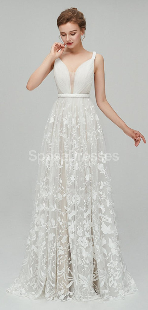 Sexy Backess Lace A-line Cheap Wedding Dresses Online, Cheap Bridal Dresses, WD559