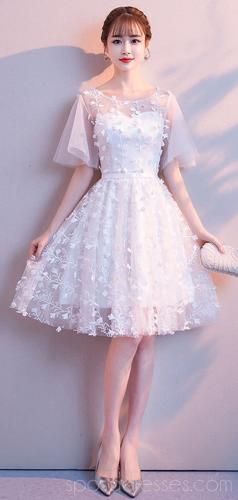 Sweet Off White Lace Cheap Homecoming Dresses Online, Cheap Short Prom Dresses, CM775