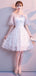 Sweet Off White Lace Cheap Homecoming Dresses Online, Cheap Short Prom Dresses, CM775