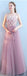 Tulle Pink Long Mismatched Unique Cheap Bridesmaid Dresses Online, WG512