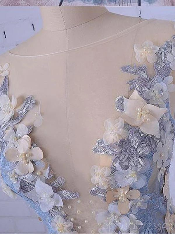 Sexy A-line Tulle Sleeveless Cheap Long Prom Dresses, Sweet 16 Prom Dresses, 12363