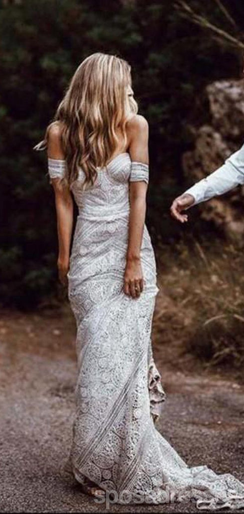 Sweetheart Lace Mermaid Wedding Dresses Online, Cheap Lace Bridal Dresses, WD460