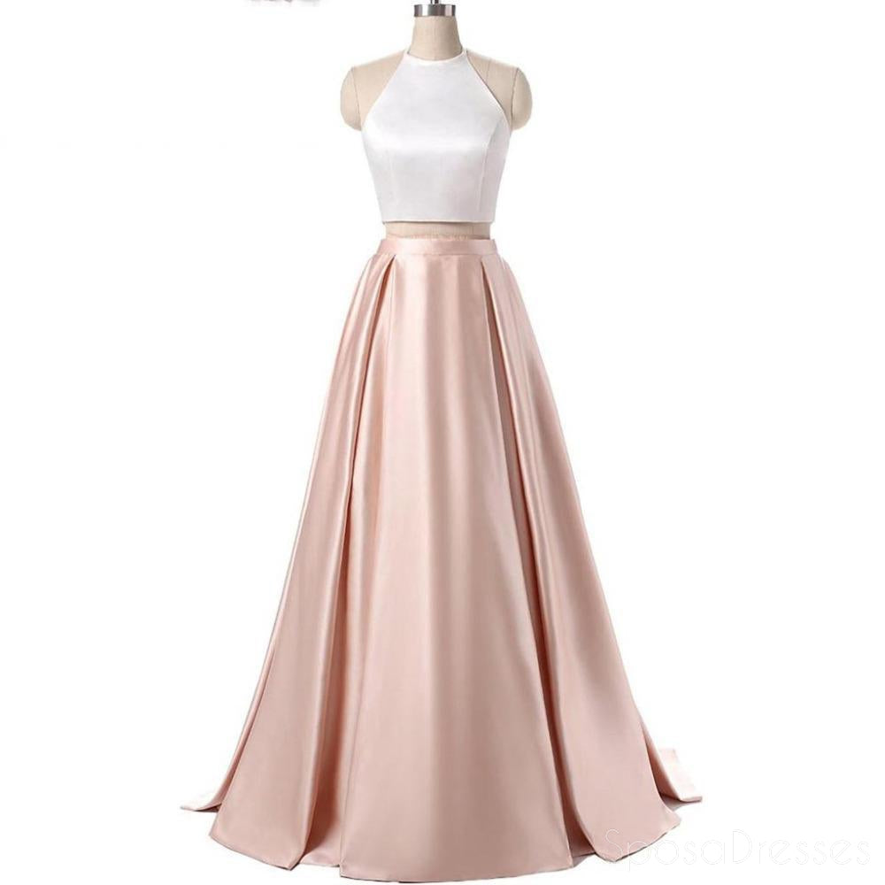 Simple Sexy Two Pieces Long Evening Prom Dresses, Popular Cheap Long 2018 Party Prom Dresses, 17244