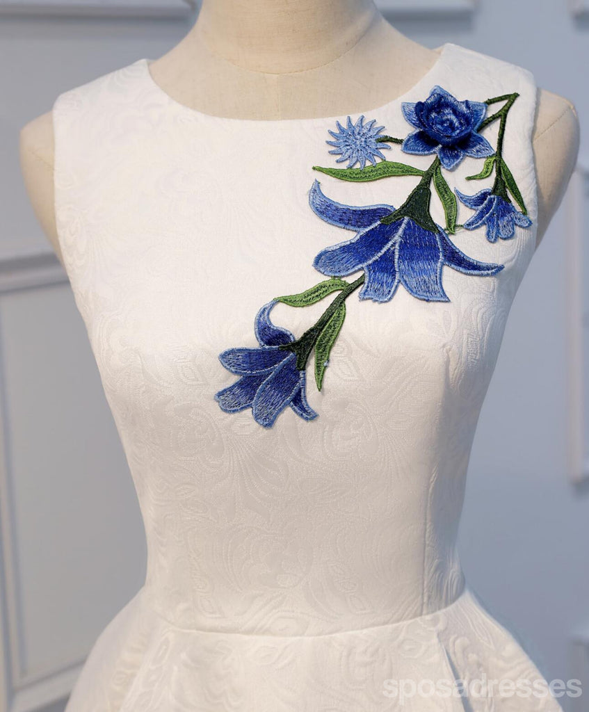 Unique White Lace Applique Cheap Short Homecoming Dresses Online, CM666