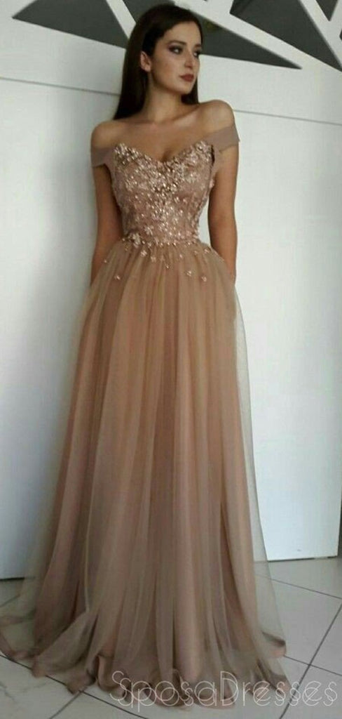 Off Shoulder Lace Beaded Cheap Long Evening Prom Dresses, Cheap Sweet 16 Dresses, 18362