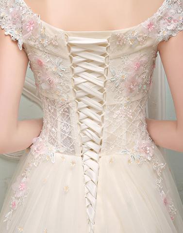 Off Shoulder Green Lace A line Evening Prom Dresses, See Through Party Prom Dresses, Custom Long Prom Dresses, Cheap Formal Prom Dresses, 17157