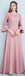 Dusty Pink Floor Length Mismatched Simple Cheap Bridesmaid Dresses, WG517