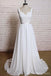 Straps Chiffon Backless Beach Long Wedding Bridal Dresses, WD293