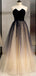 Sweetheart Ombre A-line Cheap Long Prom Dresses, Sweet 16 Prom Dresses, 12365