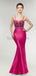 Fuchsia Mermaid Evening Prom Dresses, Evening Party Prom Dresses, 12019