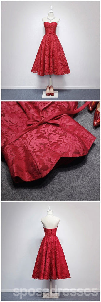 Strapless Sweet Heart Lace Cute Homecoming Prom Dresses, Affordable Short Party Prom Sweet 16 Dresses, Perfect Homecoming Cocktail Dresses, CM342