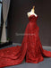Sweetheart Red Sequin Sparkly Long Evening Prom Dresses, Evening Party Prom Dresses, 12231