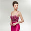 Fuchsia Mermaid Evening Prom Dresses, Evening Party Prom Dresses, 12019