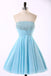 Cheap Chiffon Light Blue Cute homecoming prom dresses, CM0018