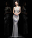 Sexy Mermaid V Neck Sequin Long Evening Prom Dresses, Evening Party Prom Dresses, 12321