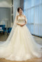 Strapless A line Tulle Wedding Dresses, Custom Made Long Wedding Gown, Cheap Wedding Gowns, WD200