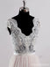 Cap Sleeves V Neck See Through A-line Cheap Wedding Dresses Online, WD342
