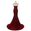 Simple Sweetheart Maroon Mermaid Fashion Evening Prom Dresses, Popular Cheap Party Prom Dresses, Custom Long Prom Dresses, Cheap Formal Prom Dresses, 17158