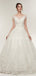 Scoop Cap Sleeves Lace A-line Cheap Wedding Dresses Online, Unique Bridal Dresses, WD570
