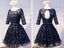 Long Sleeve Navy Scoop Neckline Homecoming Prom Dresses, Affordable Short Party Prom Dresses, Perfect Homecoming Dresses, CM292