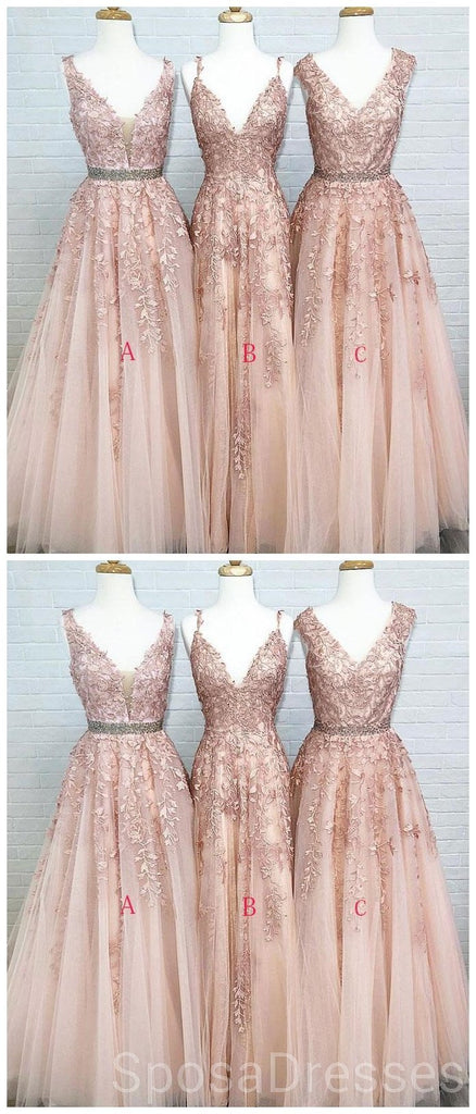 Cheap V neck A-line Lace Beaded Evening Prom Dresses, Cheap Custom Sweet 16 Dresses, 18487