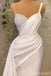 Simple White Sheath Spaghetti Straps Cheap Long Prom Dresses,13037